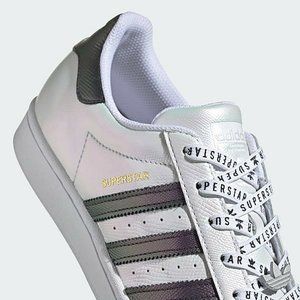 NEW Adidas Superstar Iridescent Pearl White FV3396 Women's Sneaker Size 8.5